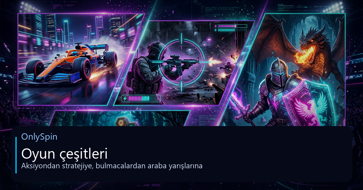OnlySpin oyun çeşitleri makale kapak görseli
