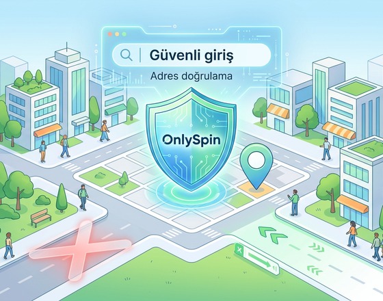 OnlySpin güvenli giriş ve adres doğrulama görseli
