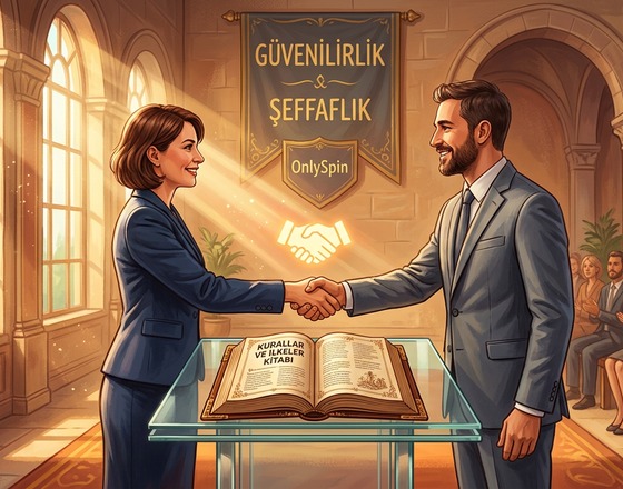 OnlySpin güvenilirlik ve şeffaflık görseli